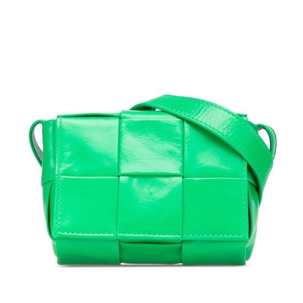 Bottega Veneta Maxi Intrecciato Candy Cassette Shoulder Bag Green
